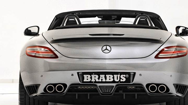 Back Pose Of Brabus Mercedes-Benz SLS AMG Roadster